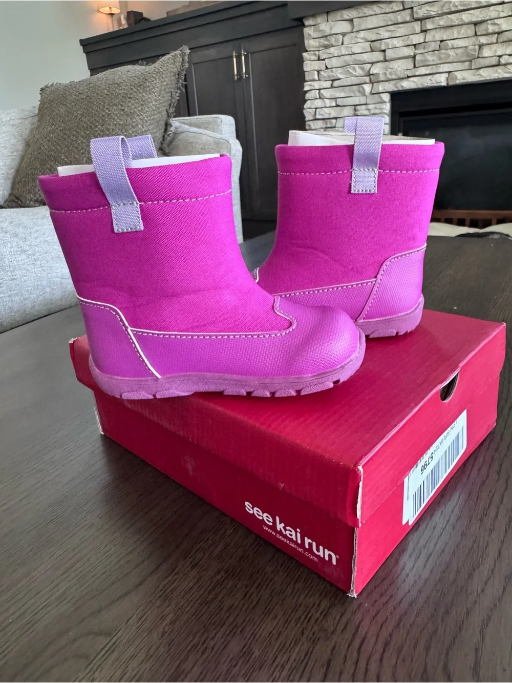 See Kai Run Waterproof Berry-Magenta Kids Rain Boots